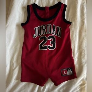Jordan Infant Red Romper with 23